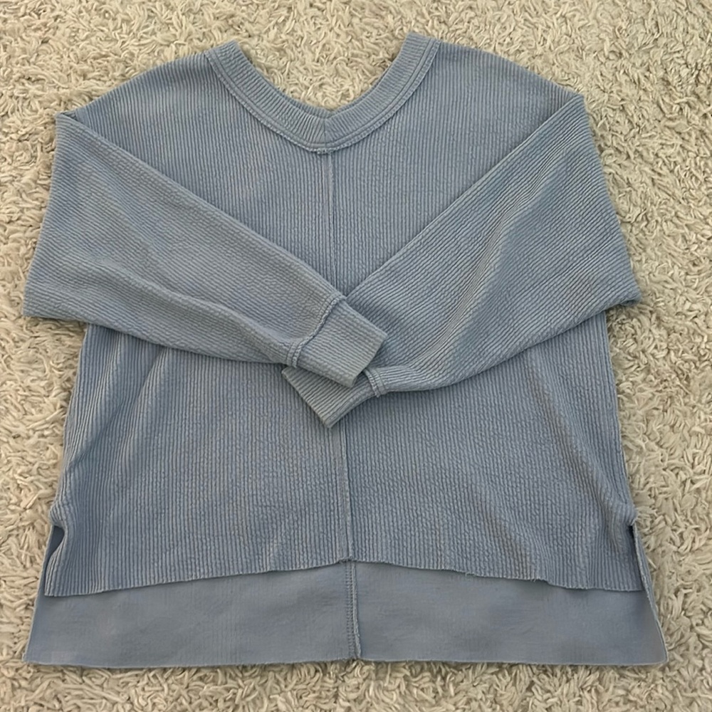 Aerie Blue Ribbed Top - Size Small